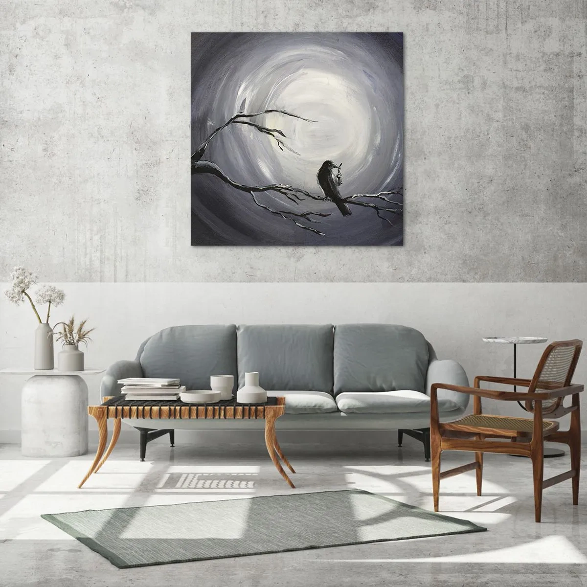 Glass picture - Key to the Secret of the Night - 50x50 cm