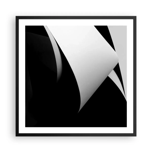 Poster in black frame - Planes of Light Emerging from the Shadow - 60x60 cm