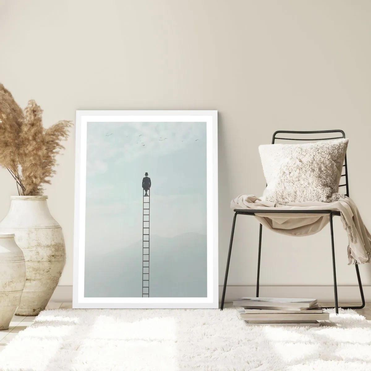 Poster in white frmae - Rise above It - 70x100 cm