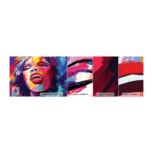 Photo Wallpaper Sample Standard Eco - Sing Your Life Away - Singer, Abstraction, Portrait of a Woman - 100x30 cm