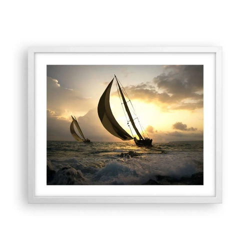 Poster in white frmae - With and against the Wind - 50x40 cm
