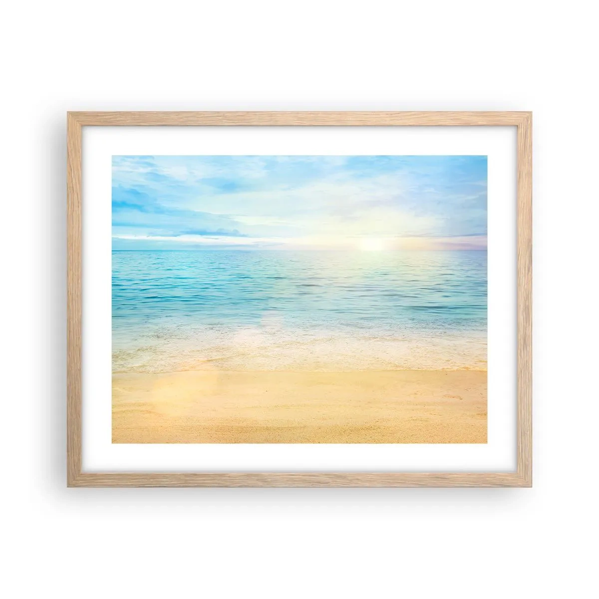 Poster in light oak frame - The Big Blue - 50x40 cm