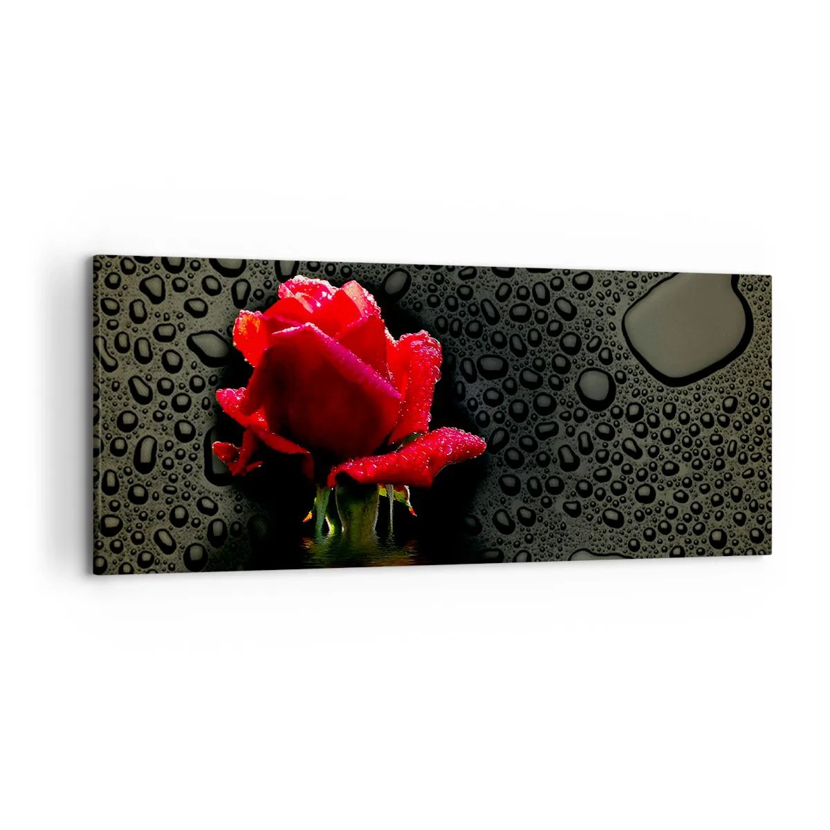 Canvas picture - Red and Black - 120x50 cm
