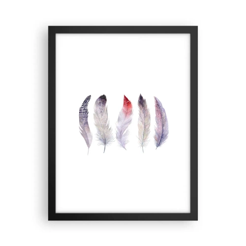 Poster in black frame - Delicate Like Pink Fog - 30x40 cm