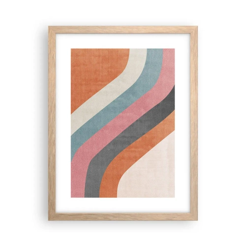 Poster in light oak frame - Diagonal Composition - Movement - 30x40 cm