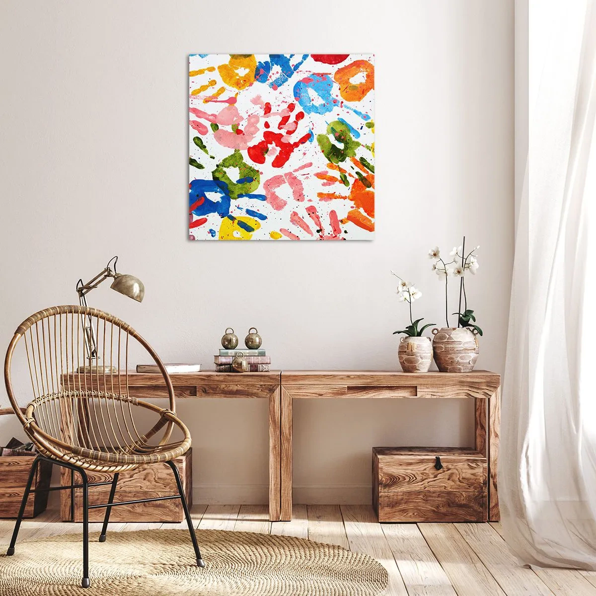Canvas picture - High Five! - 70x70 cm