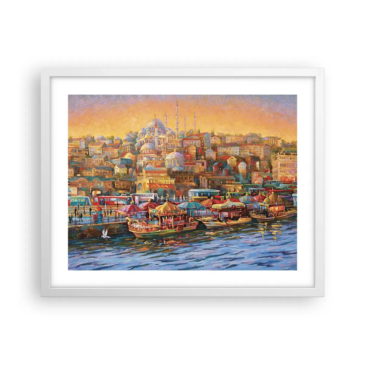Poster in white frmae - Istanbul Story - 50x40 cm