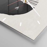 Clock face with lines