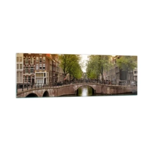 Glass picture - By Boat or by Bike? - 160x50 cm