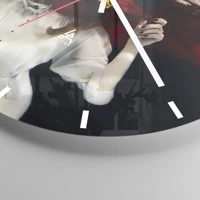 Clock face with lines