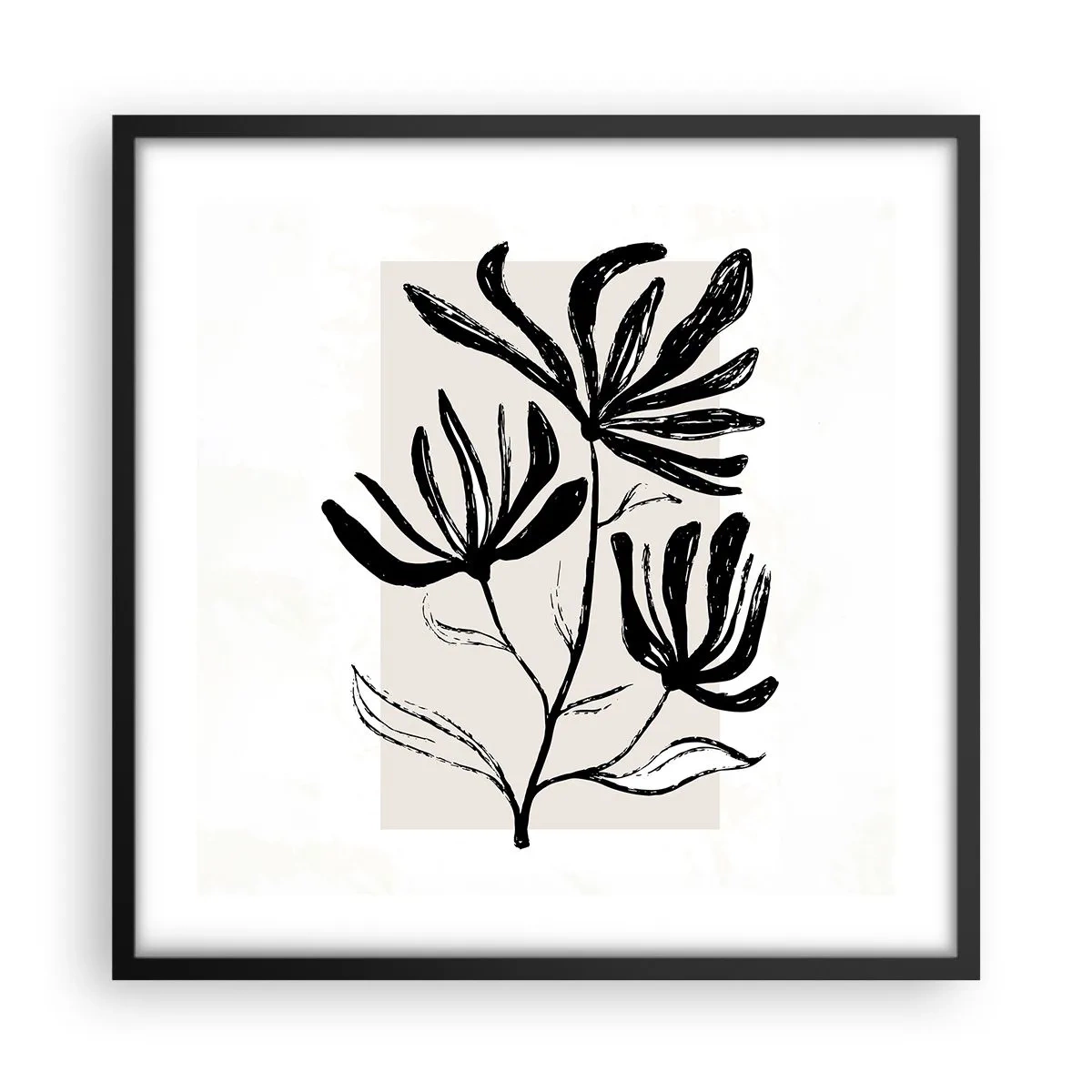 Poster in black frame - Sketch for a Herbarium - 50x50 cm