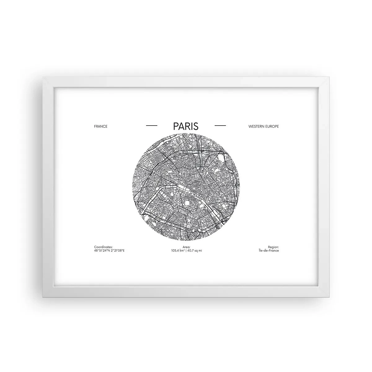 Poster in white frmae - Anatomy of Paris - 40x30 cm