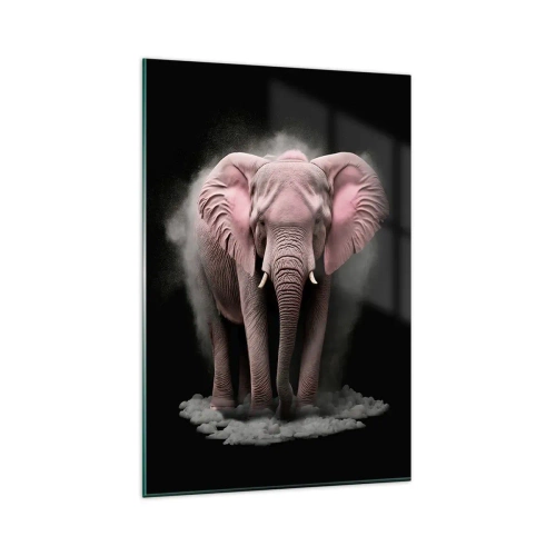 Glass picture - Don't Think About a Pink Elephant! - 80x120 cm