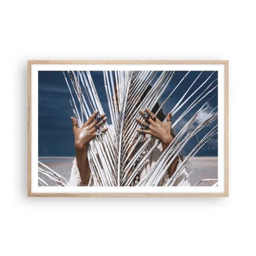 Poster in light oak frame - Shaman's Girlfriend? - 91x61 cm