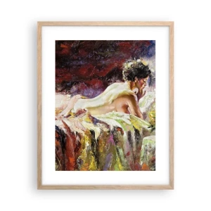 Poster in light oak frame - Thoughtful Venus - 40x50 cm