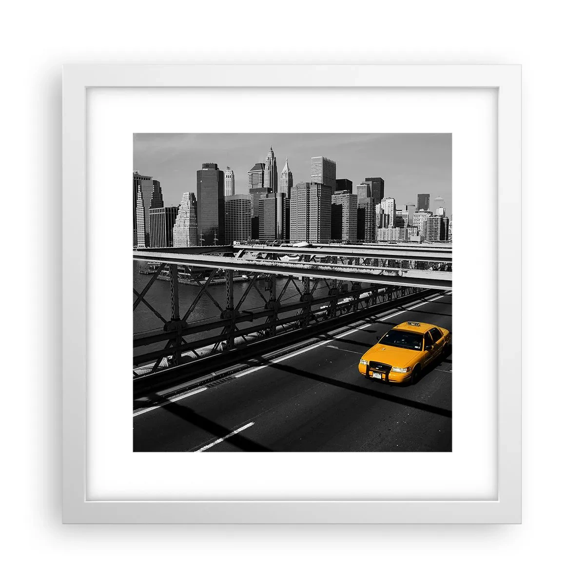 Poster in white frmae - Colour of a Big City - 30x30 cm