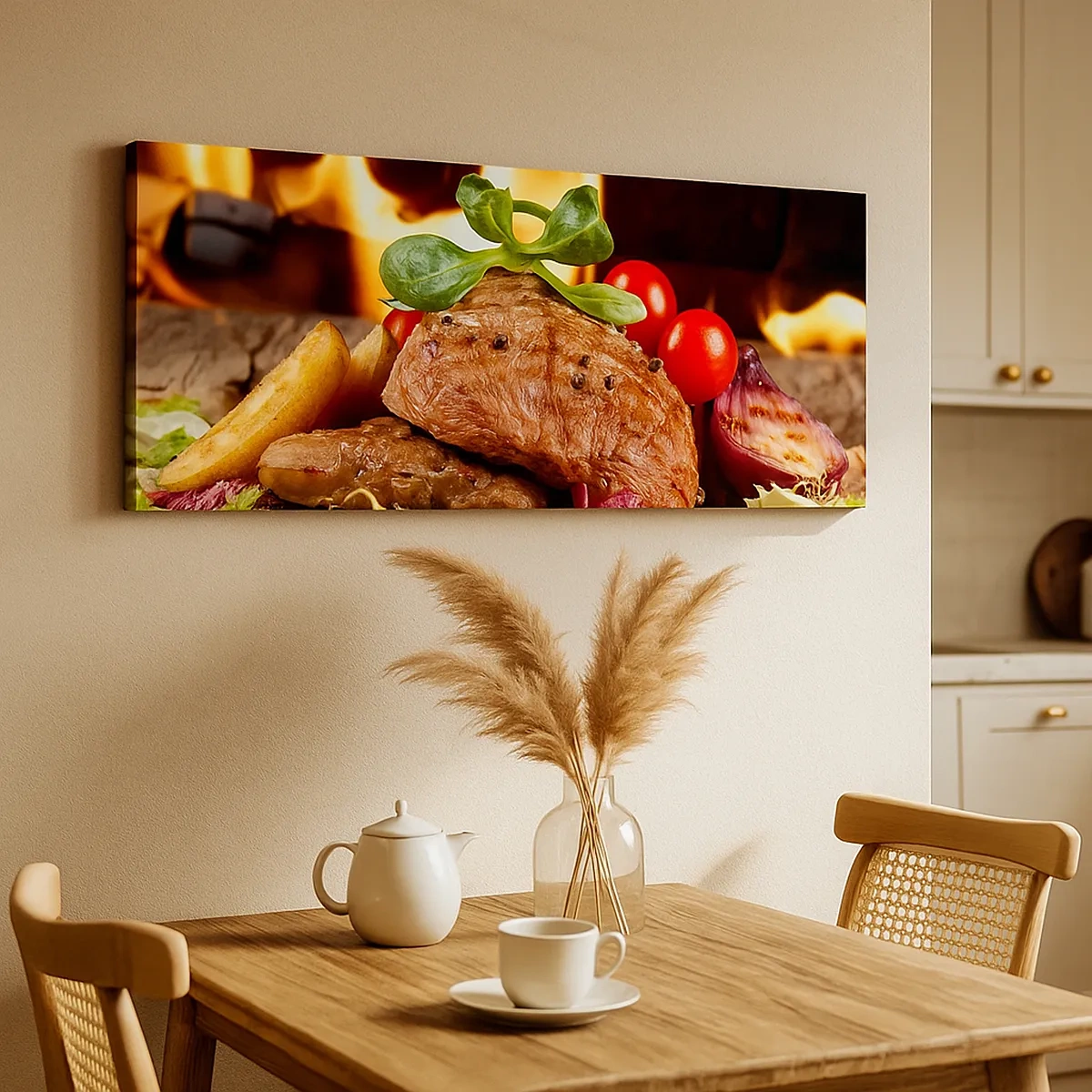 Canvas picture - Smokey Barbecue - 30x30 cm