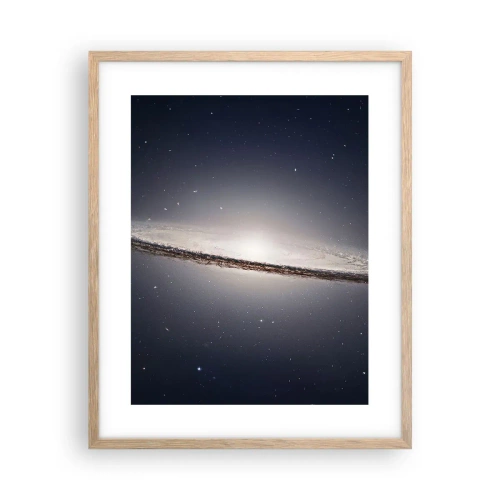 Poster in light oak frame - A Long Time Ago in a Distant Galaxy - 40x50 cm