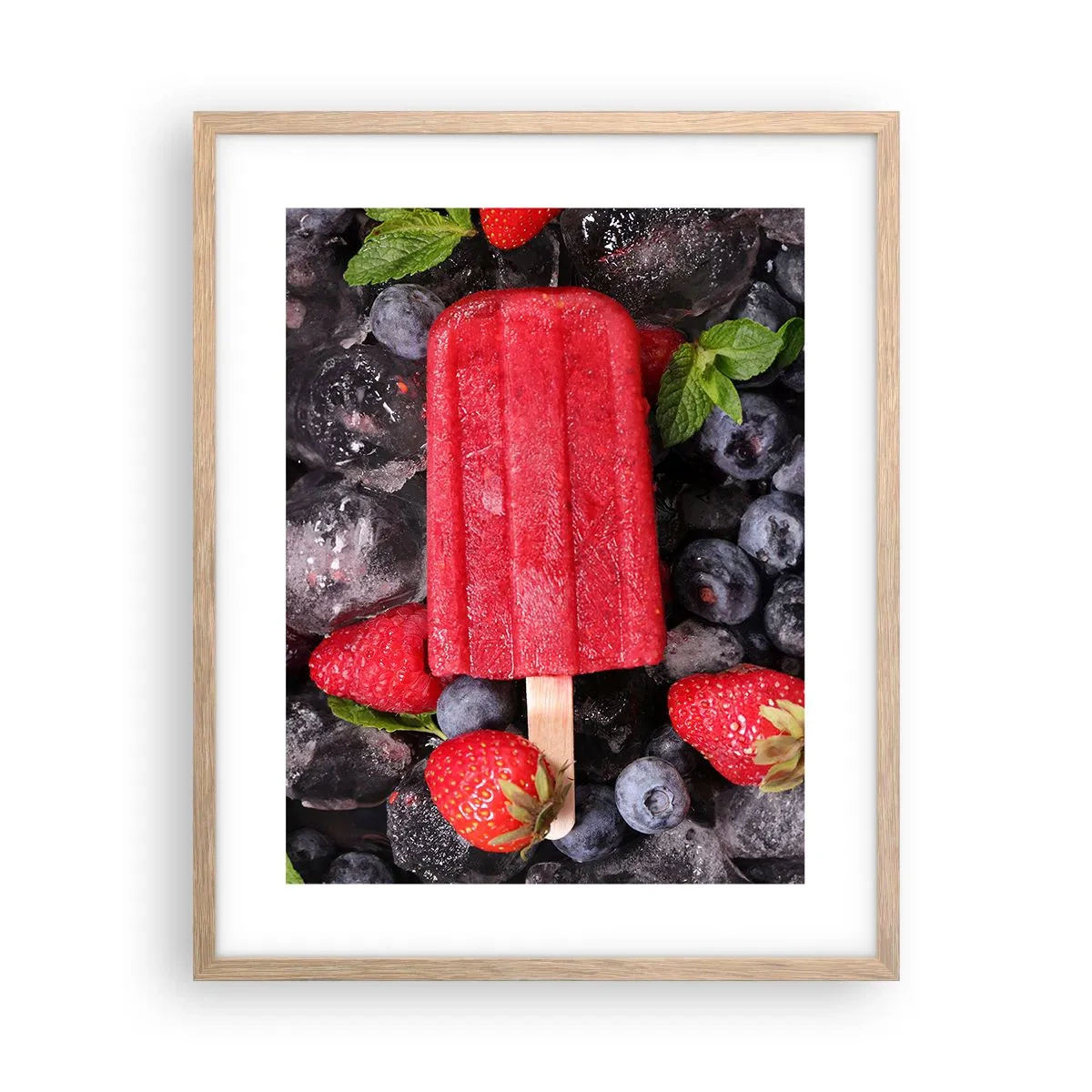 Poster in light oak frame - Flavour of Hot Summer - 40x50 cm