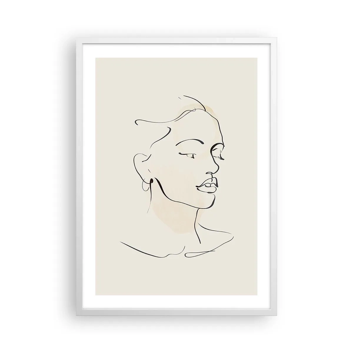 Poster in white frmae - With a Decisive Line - 50x70 cm