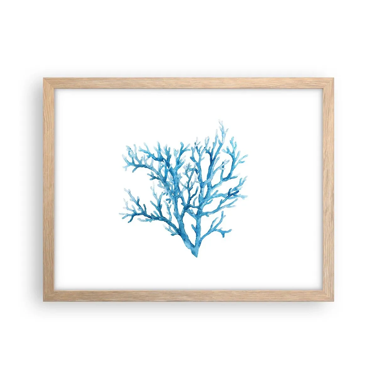 Poster in light oak frame - Sea Filigree - 40x30 cm