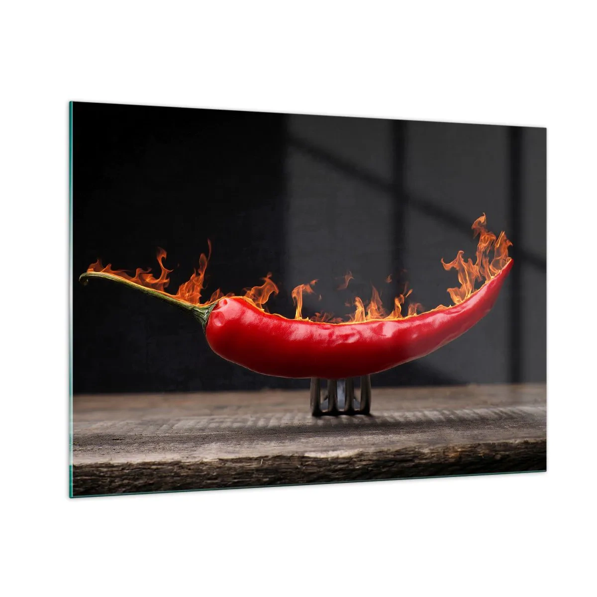 Glass picture - Fiery Snack - 100x70 cm