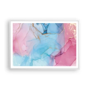 Poster in white frmae - Encounter and Permeation - 100x70 cm