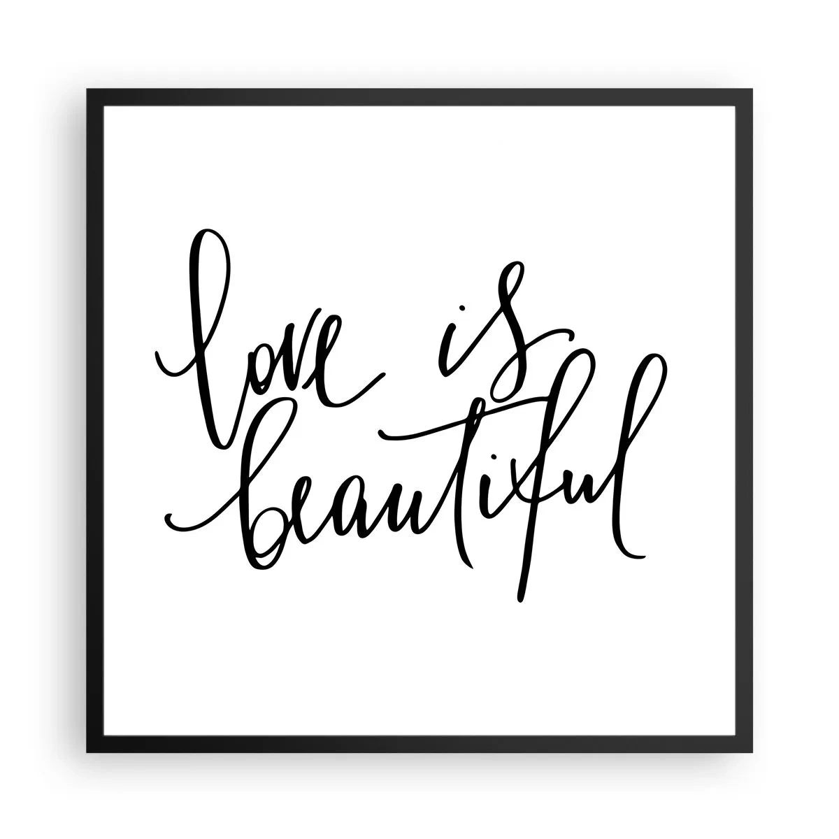 Poster in black frame - Read and Repeat - 60x60 cm