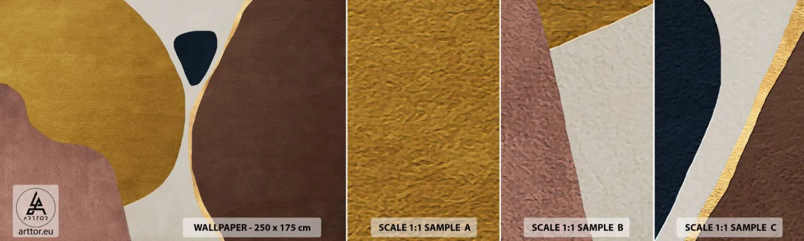 Photo Wallpaper Sample Self-Adhesive Deluxe Sticker - Abstract - Place in sSace - Abstraction, Minimalism, Shapes - 100x30 cm