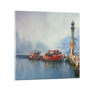 Glass picture - At the End of the World - 30x30 cm