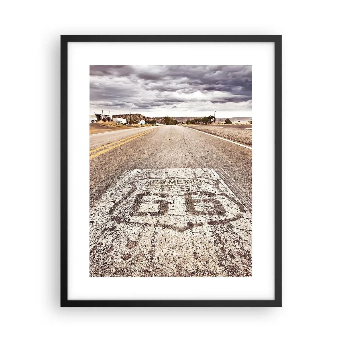 Poster in black frame - Mother Road - American Legend - 40x50 cm