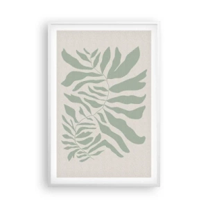 Poster in white frmae - Emerald Branch - 61x91 cm