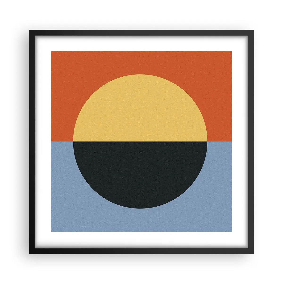 Poster in black frame - Composition of Warm and Cool - 50x50 cm
