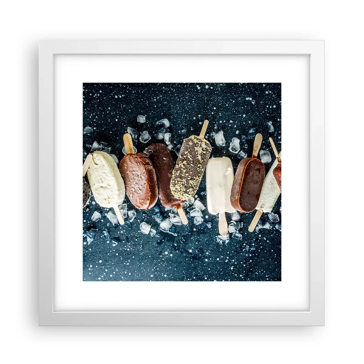 Poster in white frmae - Taste of the Hot Summer - 30x30 cm