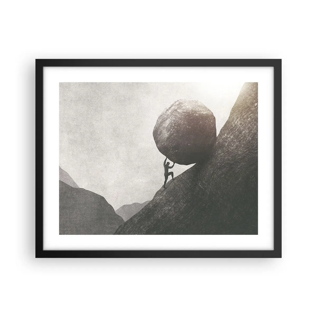 Poster in black frame - I Believe against Hope - 50x40 cm