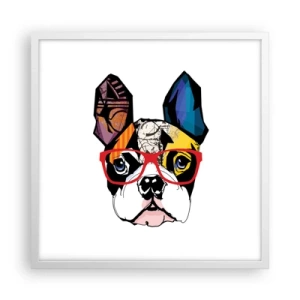 Poster in white frmae - Intellectual - 50x50 cm