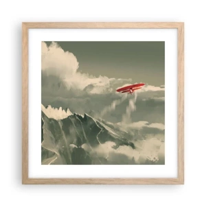 Poster in light oak frame - Fearless Pioneer - 40x40 cm