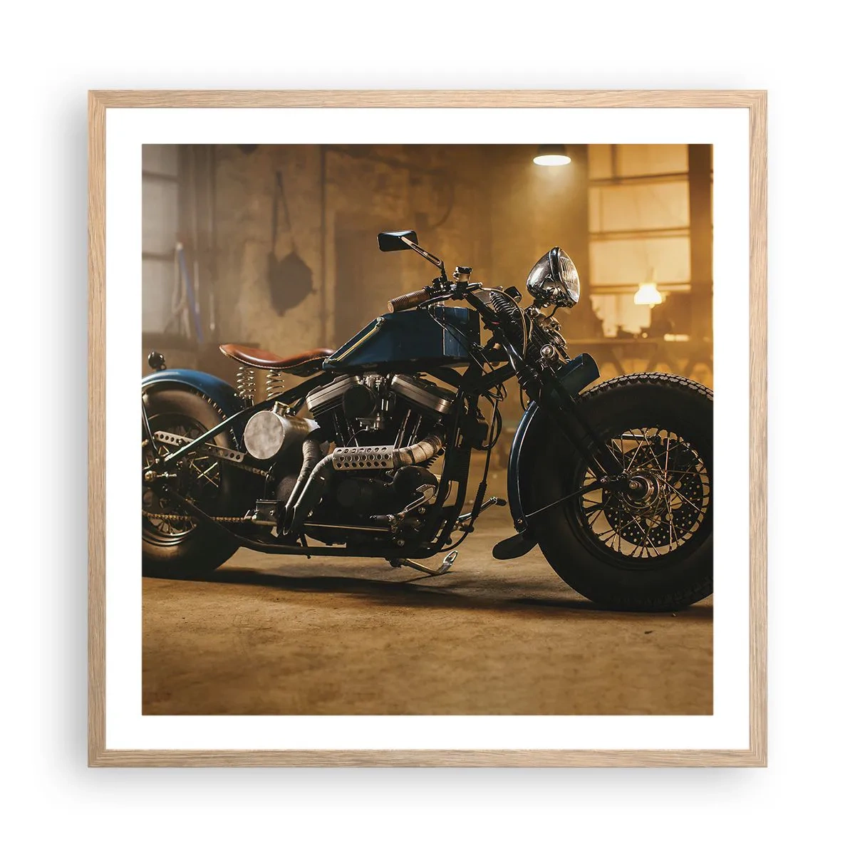 Poster in light oak frame - I Can Do Anything - 60x60 cm