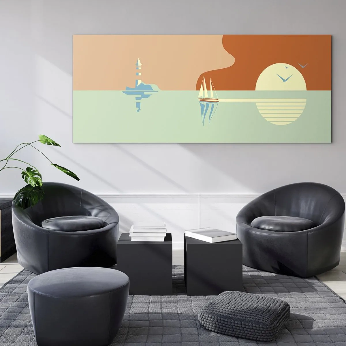 Glass picture - Ideal Sea Landscape - 120x50 cm