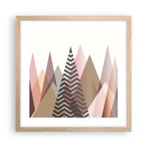 Poster in light oak frame - View of the Piramide - 40x40 cm