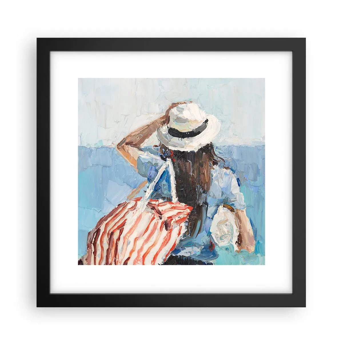 Poster in black frame - Welcome to Holiday - 30x30 cm