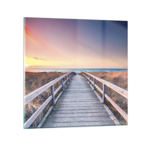 Glass picture - Baltic Evening Aurora - 40x40 cm