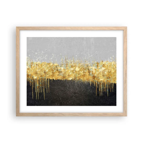 Poster in light oak frame - In and Up - 50x40 cm