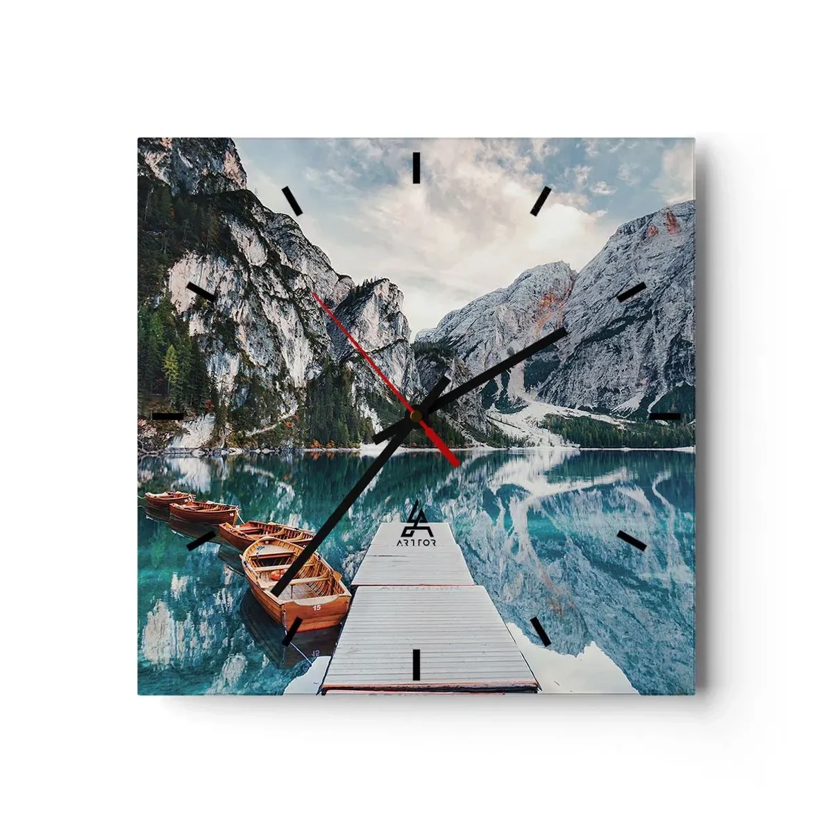 Wall clock - Clock on glass - We Will Show You Beauty - 40x40 cm