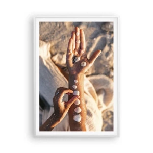 Poster in white frmae - Beauty at Hand - 70x100 cm