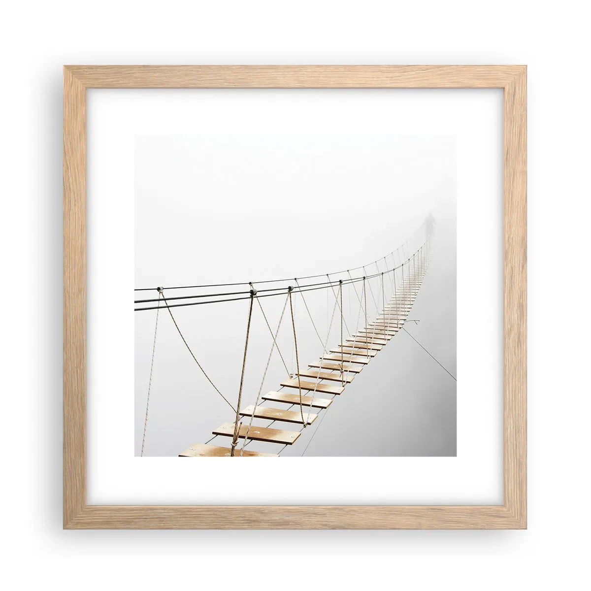 Poster in light oak frame - Where Did He Take You? - 30x30 cm