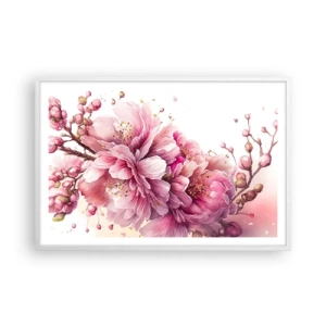 Poster in white frmae - Land of Cherry Blossoms - 91x61 cm