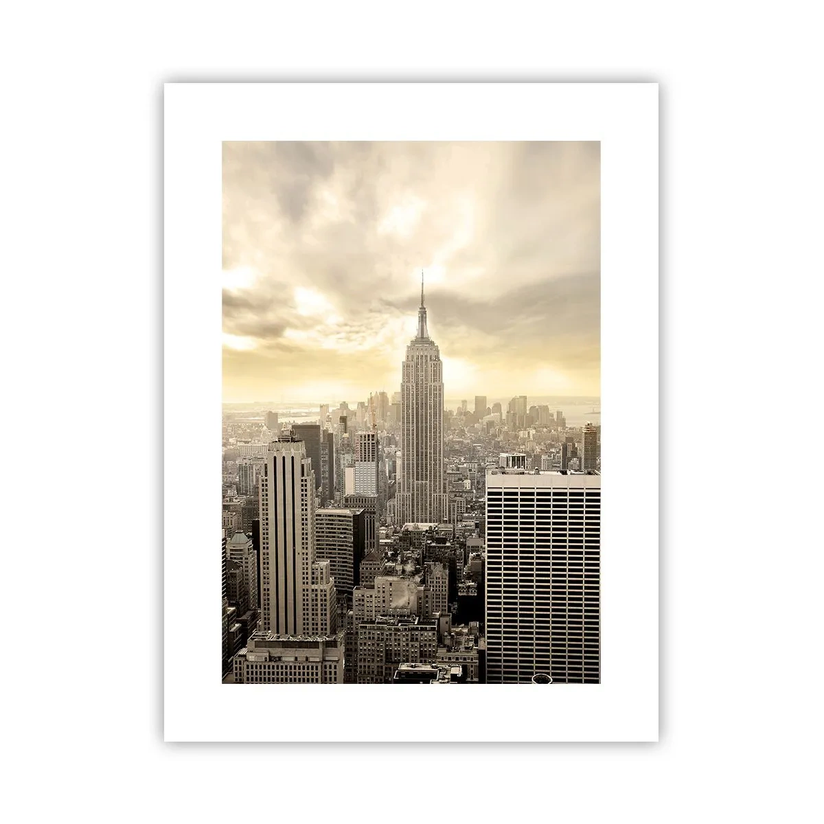 Poster - New York Woven in Grey - 30x40 cm