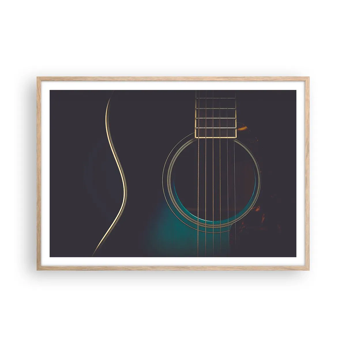 Poster in light oak frame - A Moment Before It Sounds - 100x70 cm