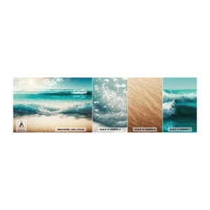 Photo Wallpaper Sample Standard Eco - Calm of the Ocean - Beach, Sea, Edge - 100x30 cm